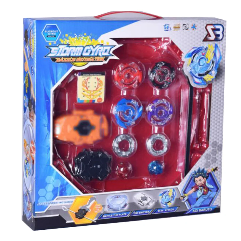 

B-X TOUPIE BURST BEYBLADE Spinning Top 4D Set With Launcher and Arena Metal Fight Battle Fusion Classic Toys With Box For