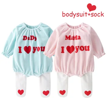 Baby Girl Boy "I love MAMA PAPA" Velvet Bodysuit with Pantynose Set Unisex Longsleeve Body Infant Cute Clothing Born 3m 9m Gift
Baby Girl Boy "I love MAMA PAPA" Velvet Bodysuit with Pantynose Set Unisex Longsleeve Body Infant Cute Clothing Born 3m 9m Gift