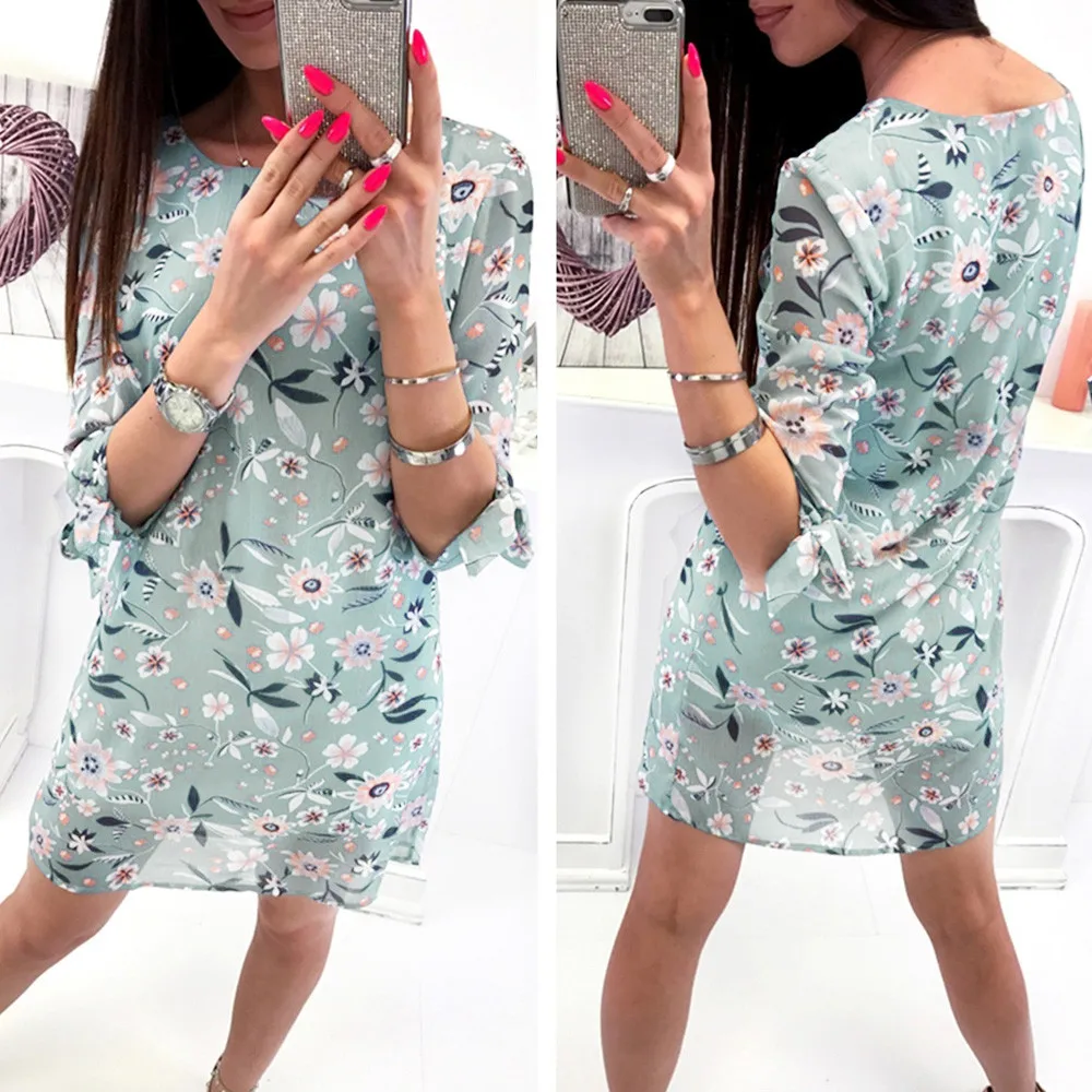 KANCOOLD Dress Womens Fashion O-Neck Printing Long Sleeves Chiffon Mini Dresses Casual Long Sleeves Dress women 2018AUG14
KANCOOLD Dress Womens Fashion O-Neck Printing Long Sleeves Chiffon Mini Dresses Casual Long Sleeves Dress women 2018AUG14