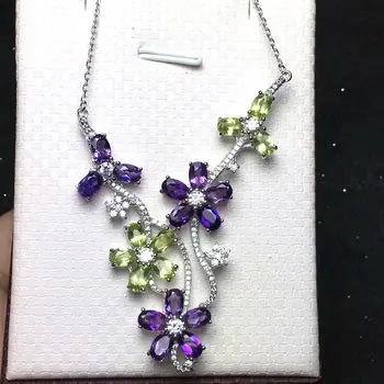 Fidelity natural 4*6mm peridot pendant Necklaces s925 sterling silver fresh fine jewelry for women party natural green gemstone
Fidelity natural 4*6mm peridot pendant Necklaces s925 sterling silver fresh fine jewelry for women party natural green gemstone