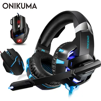 ONIKUMA Casque PS4 Gaming Headphones PC Gamer Stereo Headset with Microphone + Pro Wired USB Gaming Mouse
ONIKUMA Casque PS4 Gaming Headphones PC Gamer Stereo Headset with Microphone + Pro Wired USB Gaming Mouse