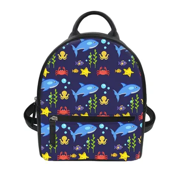 Noisydesigns Stylish Women Mini Backpack Sea Fish Print PU Leather Casual Travel Bagpack for Students Girls Top-handle Bags
Noisydesigns Stylish Women Mini Backpack Sea Fish Print PU Leather Casual Travel Bagpack for Students Girls Top-handle Bags