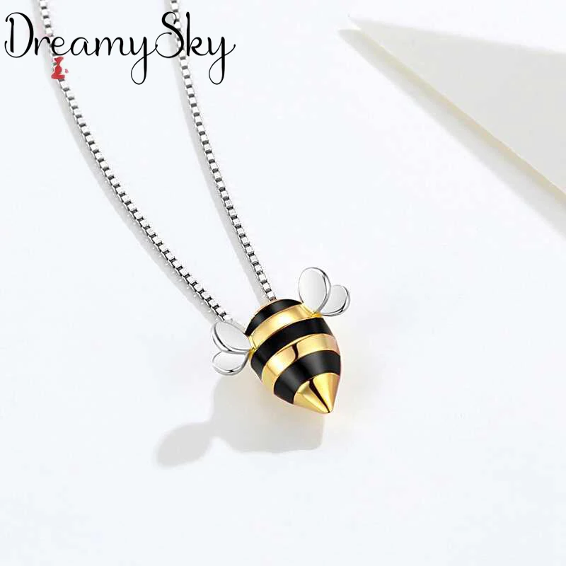 DreamySky Real 925 Sterling Silver Honeybee Bee Necklaces For Women Jewelry Long Statement Necklace Kolye Collares Colar
DreamySky Real 925 Sterling Silver Honeybee Bee Necklaces For Women Jewelry Long Statement Necklace Kolye Collares Colar