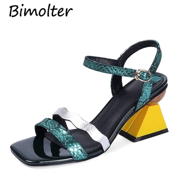 Bimolter Women band shoes Cow Leather Sandals Dark Green Women Strange Heels Summer Shoes Ankle Wrap Sandals Shoes Summer FC095 
Bimolter Women band shoes Cow Leather Sandals Dark Green Women Strange Heels Summer Shoes Ankle Wrap Sandals Shoes Summer FC095
