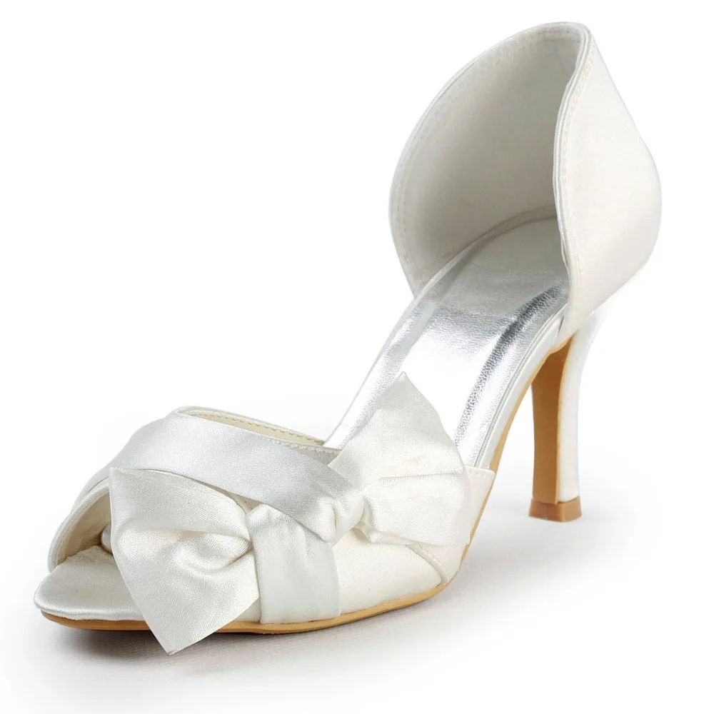 EP2046 Ivory Women Shoes Peep Toe Pumps High Heels 3'' Satin Bowtie Wedding Bride Bridesmaid Party Shoes
EP2046 Ivory Women Shoes Peep Toe Pumps High Heels 3'' Satin Bowtie Wedding Bride Bridesmaid Party Shoes
