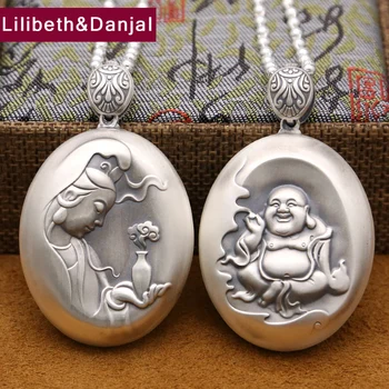 Buddha Couple Pendant 999 Sterling silver Ethnic Buddhist Heart Sutra Necklace Pendant Men Gift Fine Jewelry P19
Buddha Couple Pendant 999 Sterling silver Ethnic Buddhist Heart Sutra Necklace Pendant Men Gift Fine Jewelry P19