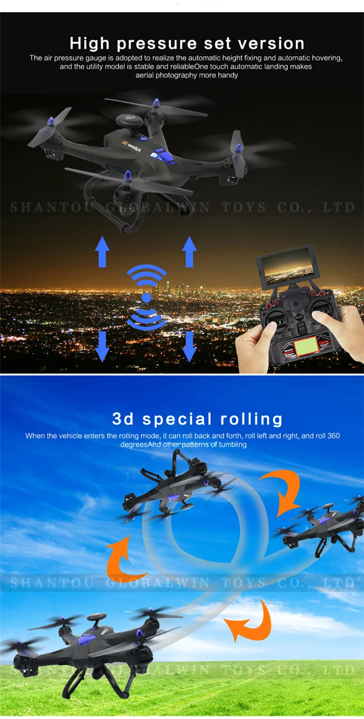 X183-Dual GPS Follow Me Drone with Camera White -5