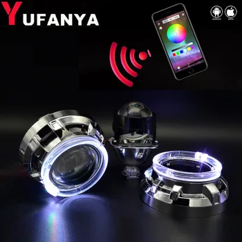 2.5 inch car bixenon projector lens with RGB app Bluetooth angel eyes shrouds headlight fit for H1 H4 H7 model car assembly kit
2.5 inch car bixenon projector lens with RGB app Bluetooth angel eyes shrouds headlight fit for H1 H4 H7 model car assembly kit