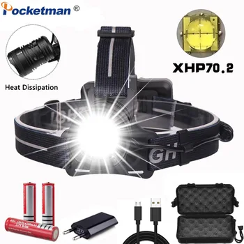USB Rechargeable 50000LM Powerful Headlamp XHP70.2 LED Headlight Waterproof Head Torch Powerful Headlamp by 3*18650 Batteries
USB Rechargeable 50000LM Powerful Headlamp XHP70.2 LED Headlight Waterproof Head Torch Powerful Headlamp by 3*18650 Batteries