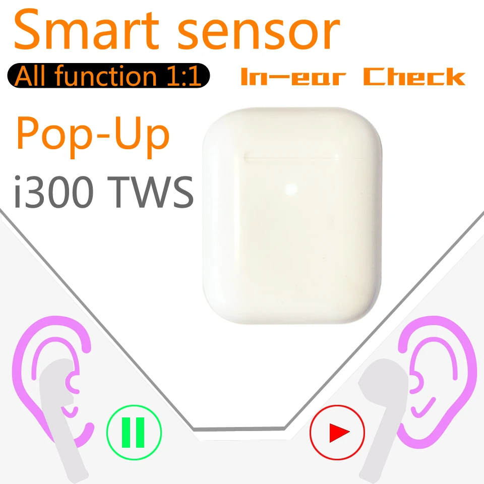 i300 TWS Bluetooth ear Earbuds Wireless 1:1 pop-up w1 chip 1:1 size with wireless charging pk i200 tws with smart sensor pk i500
i300 TWS Bluetooth ear Earbuds Wireless 1:1 pop-up w1 chip 1:1 size with wireless charging pk i200 tws with smart sensor pk i500
