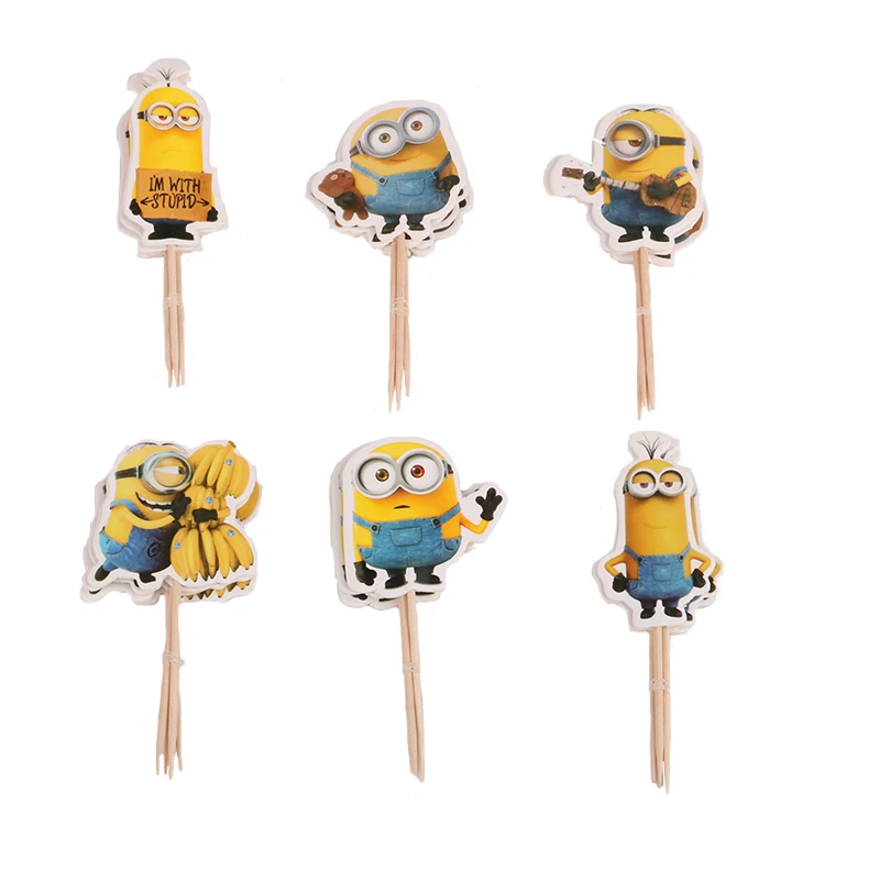 24pcs/lot Cartoon Minions Cupcake Toppers Pick Girl Kids Birthday Party Decoration supplies Event Party Supplies
24pcs/lot Cartoon Minions Cupcake Toppers Pick Girl Kids Birthday Party Decoration supplies Event Party Supplies
