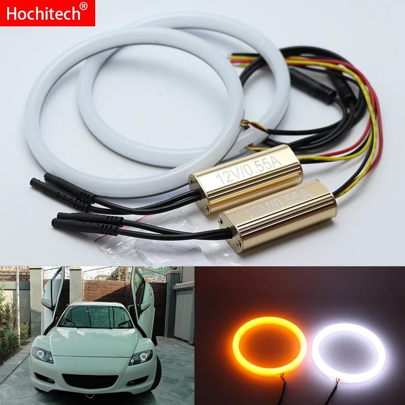 Для Mazda RX8 Rx 8 RX 2004 2008 белый и янтарный двухцветный хлопок комплект светодиодов