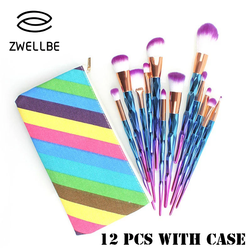 7-13Pcs Diamond Shape Makeup Brush Set+Big Fish Tail Foundation Powder Eyeshadow Make Up Rainbow Contour Blending Brush
7-13Pcs Diamond Shape Makeup Brush Set+Big Fish Tail Foundation Powder Eyeshadow Make Up Rainbow Contour Blending Brush