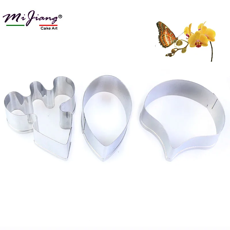Mijiang 3pcs/set Butterfly Orchid Flower Petal Fondant Cake Mold Pastry Biscuit Cookie Cutter Stainless Steel Baking Tools A390
Mijiang 3pcs/set Butterfly Orchid Flower Petal Fondant Cake Mold Pastry Biscuit Cookie Cutter Stainless Steel Baking Tools A390
