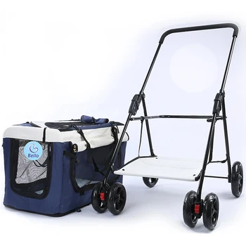 

Folding Dog/Cat Carrier Cart Pet Travelling Buggy Stroller Bag Pet Carriage House Outdoor Dog Walking/Shopping Kennel Pram 20KG
