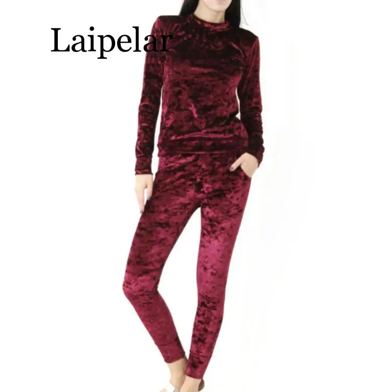 Laipelar Autumn Women Warm Velvet 2 Two Piece Set Tracksuit Velour Smooth Soft Home Suit Women Fitness Set
Laipelar Autumn Women Warm Velvet 2 Two Piece Set Tracksuit Velour Smooth Soft Home Suit Women Fitness Set