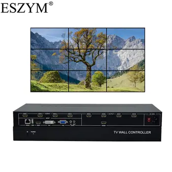ESZYM 9 Channel TV Video Wall Controller 3x3 2x4 4x2 HDMI DVI VGA USB Video Processor
ESZYM 9 Channel TV Video Wall Controller 3x3 2x4 4x2 HDMI DVI VGA USB Video Processor