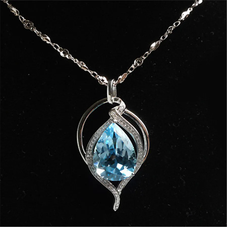 Fashion Silver Jewelry Pendant For Women Necklace Charms Bead Genuine Natural Blue Quartz Crystal Waterdrop Pendant
Fashion Silver Jewelry Pendant For Women Necklace Charms Bead Genuine Natural Blue Quartz Crystal Waterdrop Pendant