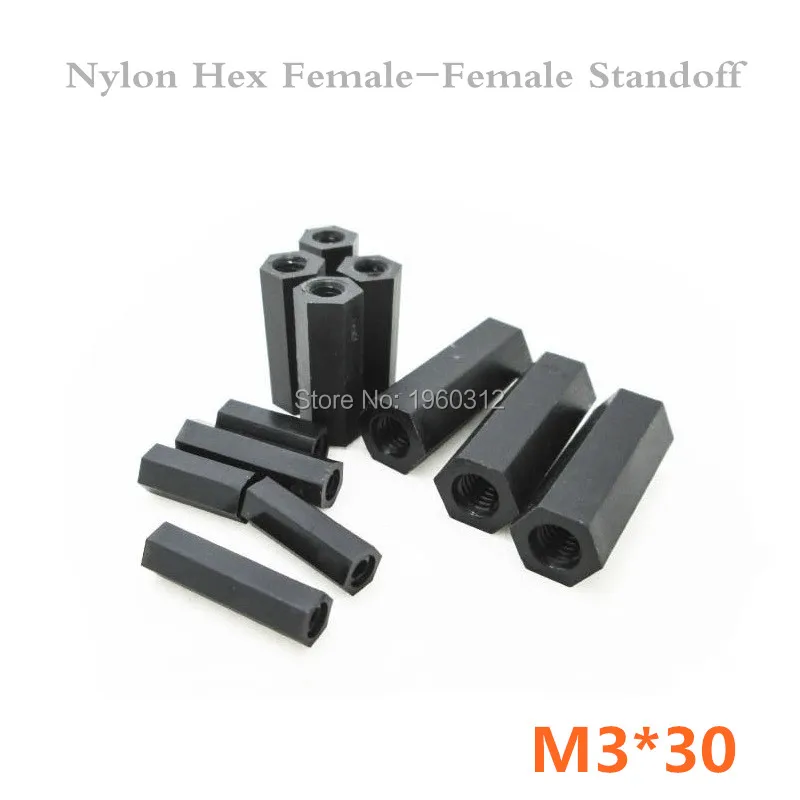 500pcs/lot High Quality M3 x 30mm Black Plastic Nylon Hexagon Hex Female-Female Thread Nuts Standoff F-F Spacer Pillars
500pcs/lot High Quality M3 x 30mm Black Plastic Nylon Hexagon Hex Female-Female Thread Nuts Standoff F-F Spacer Pillars