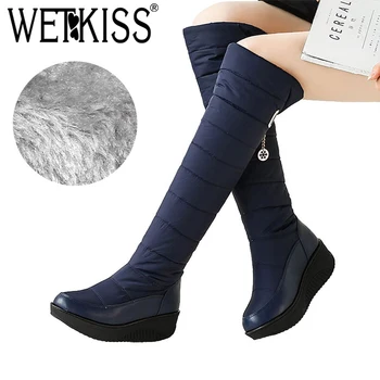 WETKISS Plus Size 35-44 Winter Snow Boots Women Platform Boot Down Cotton Metal Decoration Footwear Cleated Knee High Lady Shoes
WETKISS Plus Size 35-44 Winter Snow Boots Women Platform Boot Down Cotton Metal Decoration Footwear Cleated Knee High Lady Shoes
