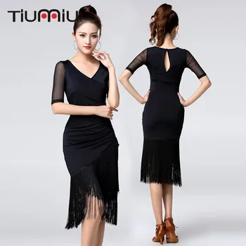 2019 Sexy Short-sleeve Latin Dance Tassel Dress Women Girls Salsa Dancewear Dance Costume Ballroom Tango Cha Cha Rumba Dresses
2019 Sexy Short-sleeve Latin Dance Tassel Dress Women Girls Salsa Dancewear Dance Costume Ballroom Tango Cha Cha Rumba Dresses