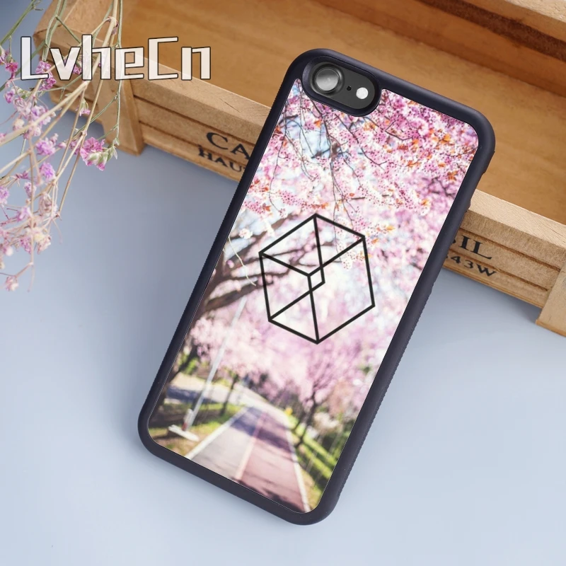 Твердый пластиковый чехол для телефона LvheCn EXO band iPhone 5 6 s 7 8 plus 11 12 Pro X XR XS Max Samsung Galaxy