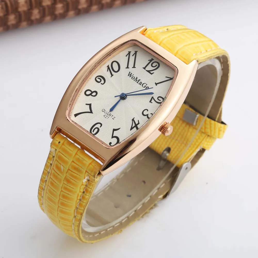 

2020 WOMAGE Brand Luxury Women Dress Watches Fashion Tonneau Analog Quartz Watch Womens Geneva dames horloges montre femme