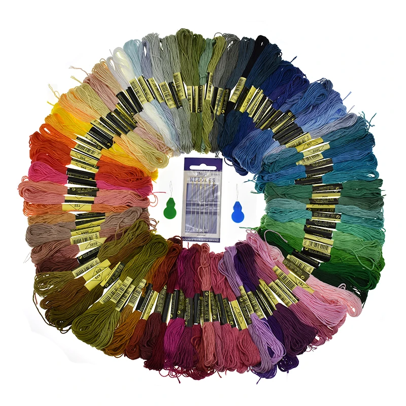 Random Mix Color 100pcs Embroidery Thread Cross Stitch Threads with 6pcs Sewing Needles For Women Mom DIY Sewing Tools Accessory
Random Mix Color 100pcs Embroidery Thread Cross Stitch Threads with 6pcs Sewing Needles For Women Mom DIY Sewing Tools Accessory