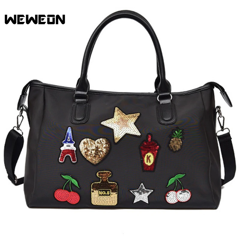 Women Sequins Sports Gym Bags Lady's Cherry Love Pattern Fitness Bag Girl Travel Duffel Handbags For Female sac sport
Women Sequins Sports Gym Bags Lady's Cherry Love Pattern Fitness Bag Girl Travel Duffel Handbags For Female sac sport