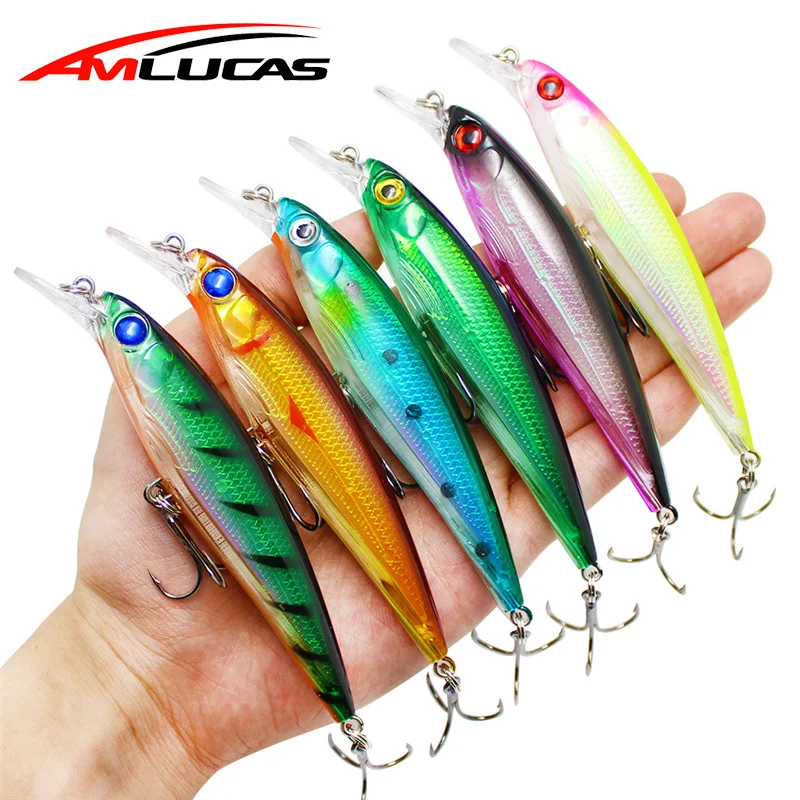 Amlucas Floating Wobblers 11cm 13.6g Lifelike Minnow Fishing Lure Crankbaits Isca Artficial Hard Bait Carp Fishing WW163
Amlucas Floating Wobblers 11cm 13.6g Lifelike Minnow Fishing Lure Crankbaits Isca Artficial Hard Bait Carp Fishing WW163