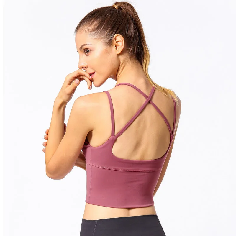 Spaghetti Straps Yoga Bras Gym Crop Tops Women Quick Dry Running Sport Bras Wireless Fitness Jogger Vest Tops With Chest pad
Spaghetti Straps Yoga Bras Gym Crop Tops Women Quick Dry Running Sport Bras Wireless Fitness Jogger Vest Tops With Chest pad