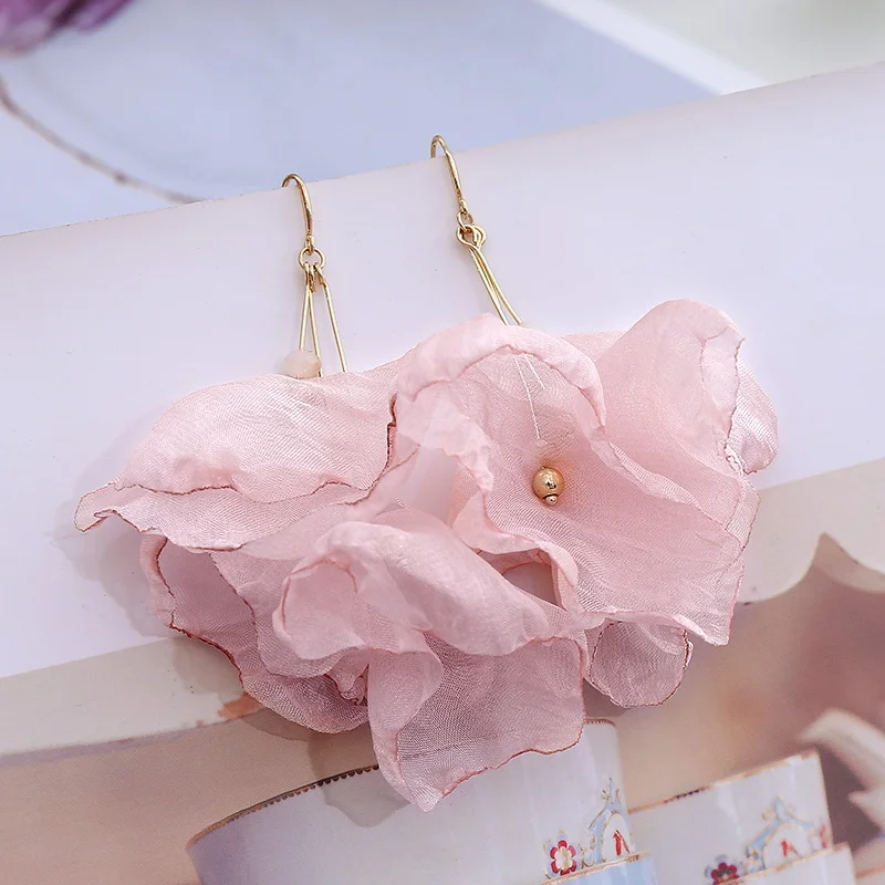 Bohemian Multilayer Pink Mesh Yarn Flower Drop Earrings For Women Korean Style 2019 Fashion Lace Big Dangle Earring Jewelry Gift
Bohemian Multilayer Pink Mesh Yarn Flower Drop Earrings For Women Korean Style 2019 Fashion Lace Big Dangle Earring Jewelry Gift