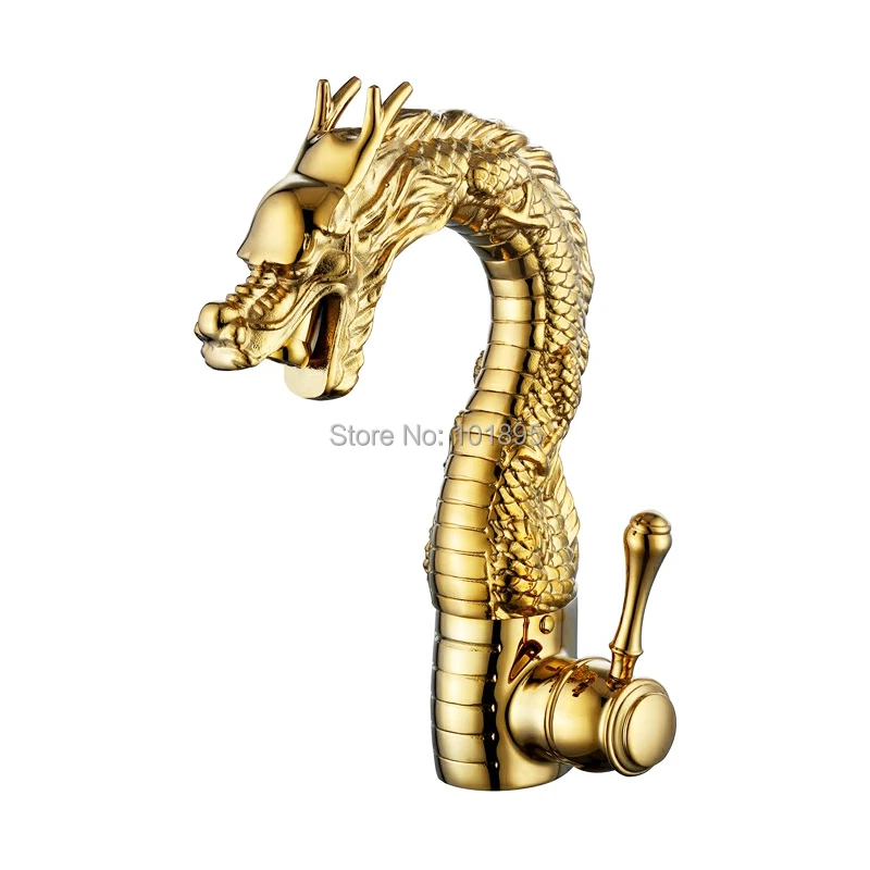 Luxury Deck Mounted 3 Colors Brass Material of Single Handle Artistic Dragon Tap
Luxury Deck Mounted 3 Colors Brass Material of Single Handle Artistic Dragon Tap