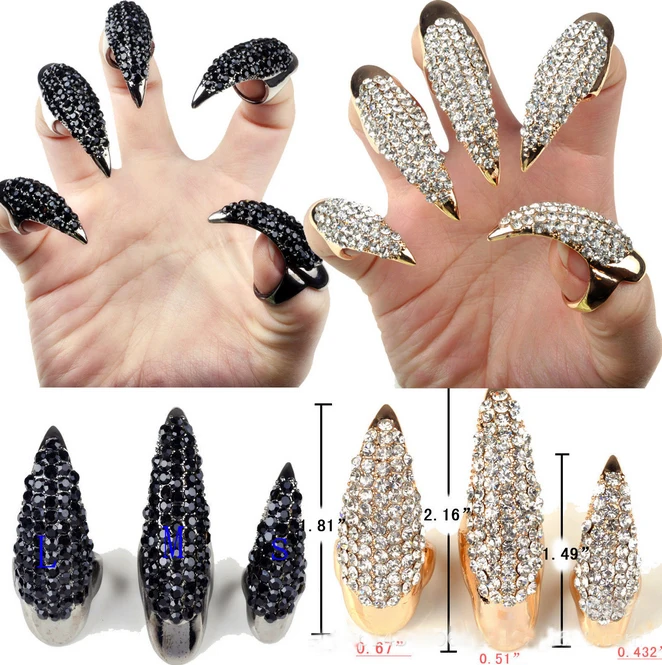 Masquerade Jewelry Gold Color Talon Rings For Middle Finger Little Finger Thumbs Size S/M/L 1pcs/set Punk Crystal Jewelry Rings
Masquerade Jewelry Gold Color Talon Rings For Middle Finger Little Finger Thumbs Size S/M/L 1pcs/set Punk Crystal Jewelry Rings