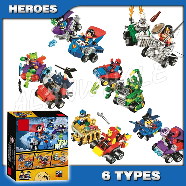 New Super Heroes Mighty Micros Car Iron Man Thanos Wolverine Magneto Model Building Blocks Boys Toys Bricks Compatible with Lego
New Super Heroes Mighty Micros Car Iron Man Thanos Wolverine Magneto Model Building Blocks Boys Toys Bricks Compatible with Lego
