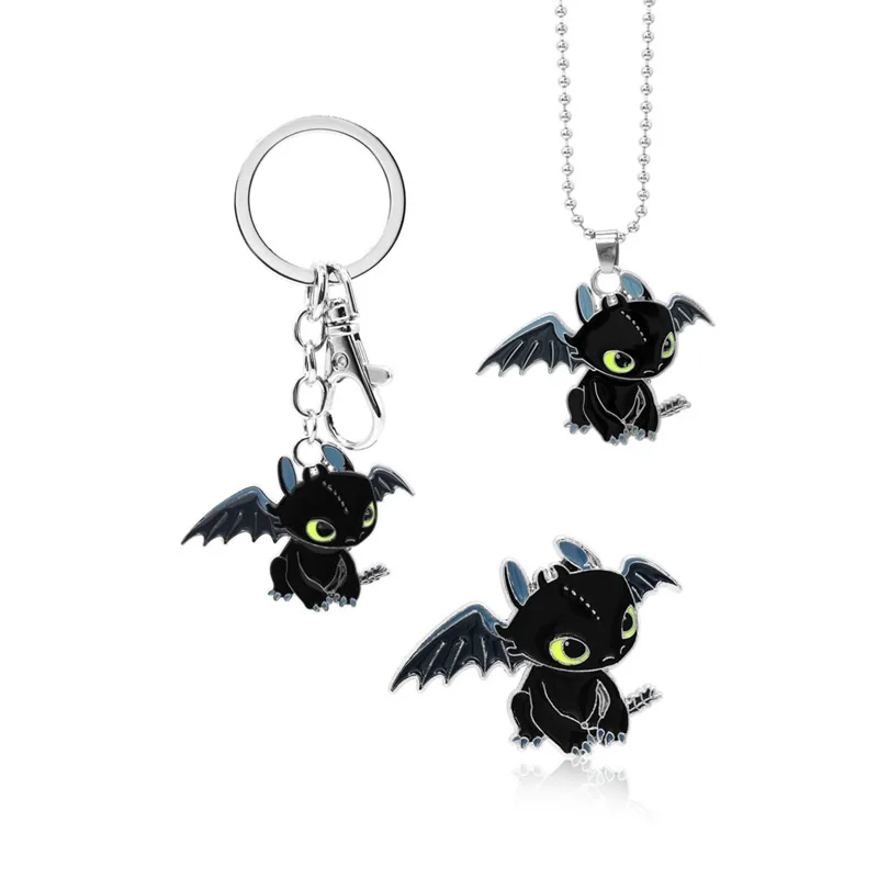How to Train Your Dragon 3 Night Fury Light Fury Toothless Black Dragon White Dragon Alloy Keychain Figure Toys Necklace Brooch
How to Train Your Dragon 3 Night Fury Light Fury Toothless Black Dragon White Dragon Alloy Keychain Figure Toys Necklace Brooch