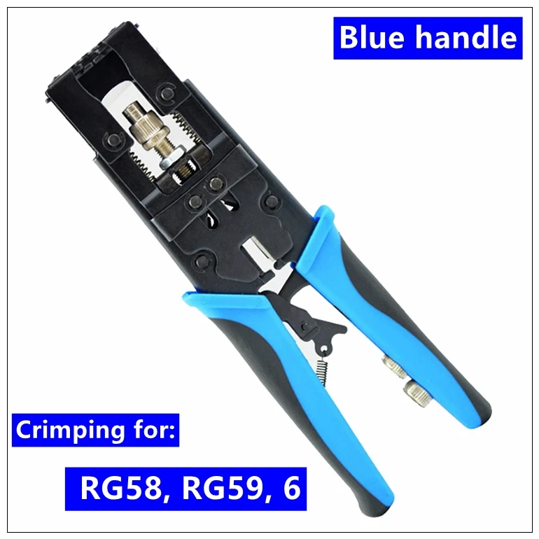 Multifunctional Adjustable Coax Compression Connector Crimping Tool Wire Cutter for RG58 RG59 RG6 Waterproof Connector F BNC RCA
Multifunctional Adjustable Coax Compression Connector Crimping Tool Wire Cutter for RG58 RG59 RG6 Waterproof Connector F BNC RCA