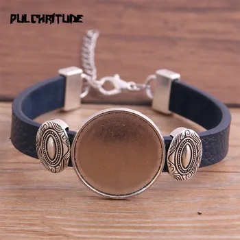 1pcs 6 Color PU Bracelet Silver color Oval Base Setting Cuff Blank Trays Brazel Fit 25mm Glass Cameo Dome Cabochon DIY Jewelry
1pcs 6 Color PU Bracelet Silver color Oval Base Setting Cuff Blank Trays Brazel Fit 25mm Glass Cameo Dome Cabochon DIY Jewelry