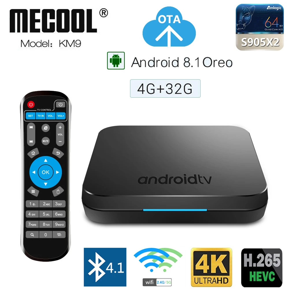 New DDR4 4GB RAM 32GB ROM Android 9.0 TV Box KM9 Amlogic S905X2 Quad Core 2.4G 5G WiFi OTA Bluetooth 4.1 4K HD Smart Set Top Box
New DDR4 4GB RAM 32GB ROM Android 9.0 TV Box KM9 Amlogic S905X2 Quad Core 2.4G 5G WiFi OTA Bluetooth 4.1 4K HD Smart Set Top Box