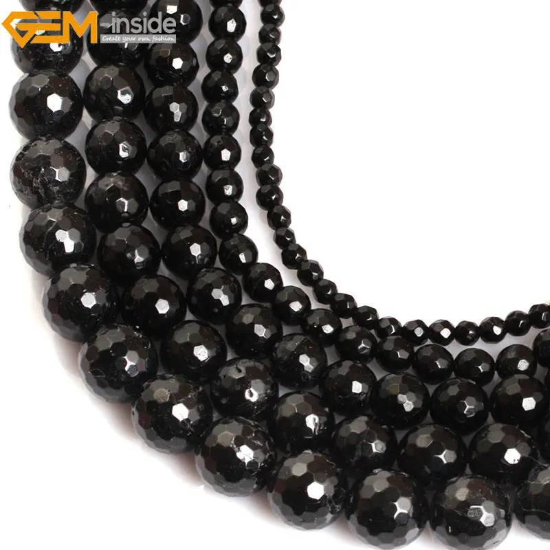 Gem-inside AAA Grade Genuine Natural Roung Faceted Black Tourmaline Precious Stone Beads for Jewelry Making DIY Jewelry
Gem-inside AAA Grade Genuine Natural Roung Faceted Black Tourmaline Precious Stone Beads for Jewelry Making DIY Jewelry