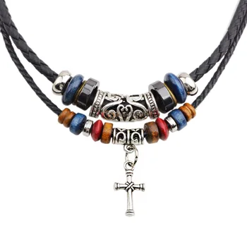 24 Pcs/Lot Cross Necklaces & Pendants For Men Leather Chain With Strand Male Pendant Necklaces Prayer Jewelry Bulk Wholesale
24 Pcs/Lot Cross Necklaces & Pendants For Men Leather Chain With Strand Male Pendant Necklaces Prayer Jewelry Bulk Wholesale