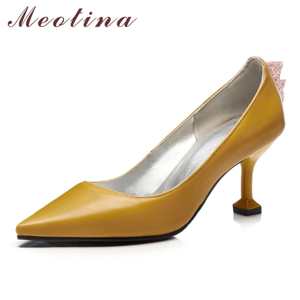 Meotina High Heels Women Shoes Glitter Thin High Heels Party Shoes Fashion Pointed Toe Pumps Female Spring Yellow Plus Size 3-12
Meotina High Heels Women Shoes Glitter Thin High Heels Party Shoes Fashion Pointed Toe Pumps Female Spring Yellow Plus Size 3-12