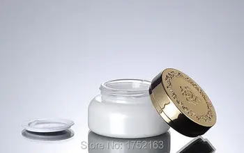 30G Glass bottles white cream jar with Rose pattern gold lid cosmetic container for Cream/Mask Skin care products packaging
30G Glass bottles white cream jar with Rose pattern gold lid cosmetic container for Cream/Mask Skin care products packaging