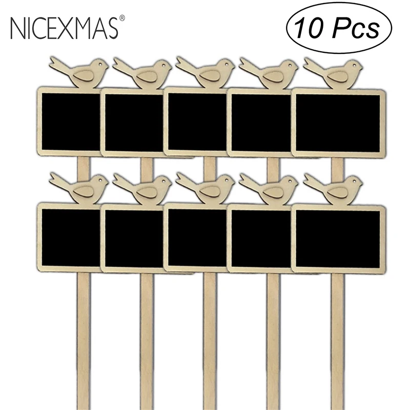 NICEXMAS 10 pcs Bird Design Wood Blackboard Chalkboard for Flower Pot Label Tag Plant Markers Sign
NICEXMAS 10 pcs Bird Design Wood Blackboard Chalkboard for Flower Pot Label Tag Plant Markers Sign