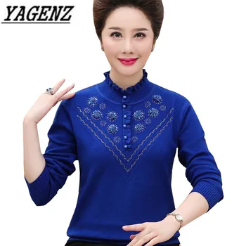 Middle-aged Women Autumn/winter Knit Sweater Plus size 4XL Loose Ruffle Turtleneck Sweater Warm Female Soft Pullover Casual Tops
Middle-aged Women Autumn/winter Knit Sweater Plus size 4XL Loose Ruffle Turtleneck Sweater Warm Female Soft Pullover Casual Tops