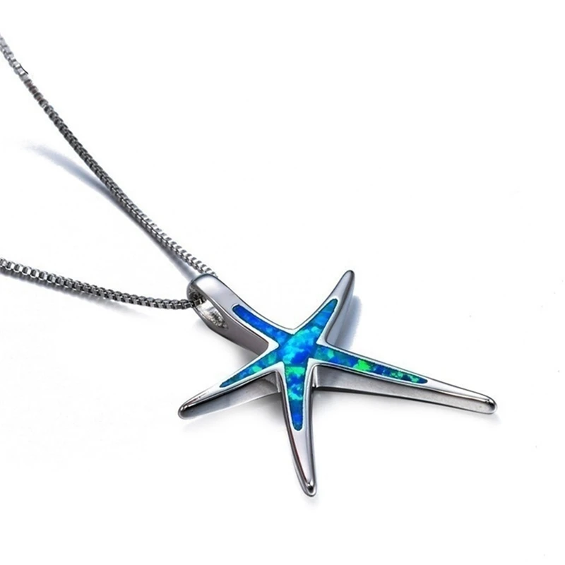 Blue Opal Enamel Starfish Pendant Necklace Chain Collar Ocean Animal Necklaces Jewelry For Women Girl Accessories
Blue Opal Enamel Starfish Pendant Necklace Chain Collar Ocean Animal Necklaces Jewelry For Women Girl Accessories