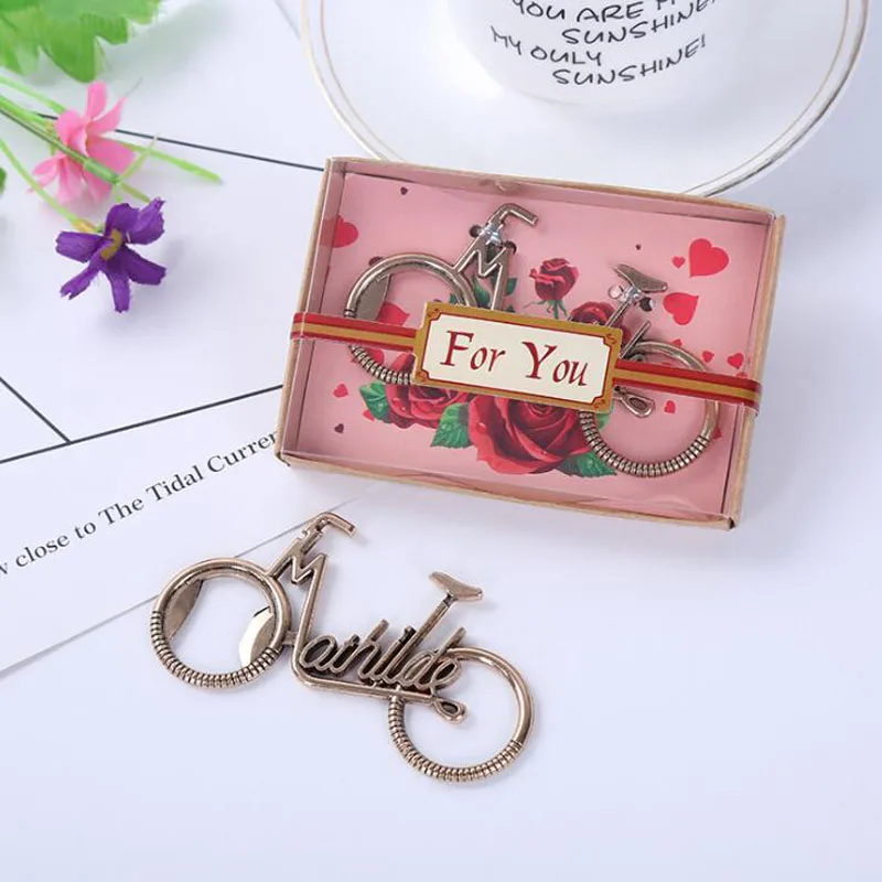 20pcs/lot Souvenir Wedding Gifts Personalized Beer Opener Creative Bicyle Opener Party Favors Alloy Presents For Wedding Guest
20pcs/lot Souvenir Wedding Gifts Personalized Beer Opener Creative Bicyle Opener Party Favors Alloy Presents For Wedding Guest