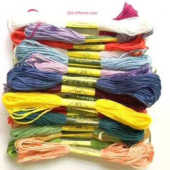 Custom special color 200 pieces Cross Stitch Floss Thread 8 meters Long 6 Strands cross stitch skeins
Custom special color 200 pieces Cross Stitch Floss Thread 8 meters Long 6 Strands cross stitch skeins