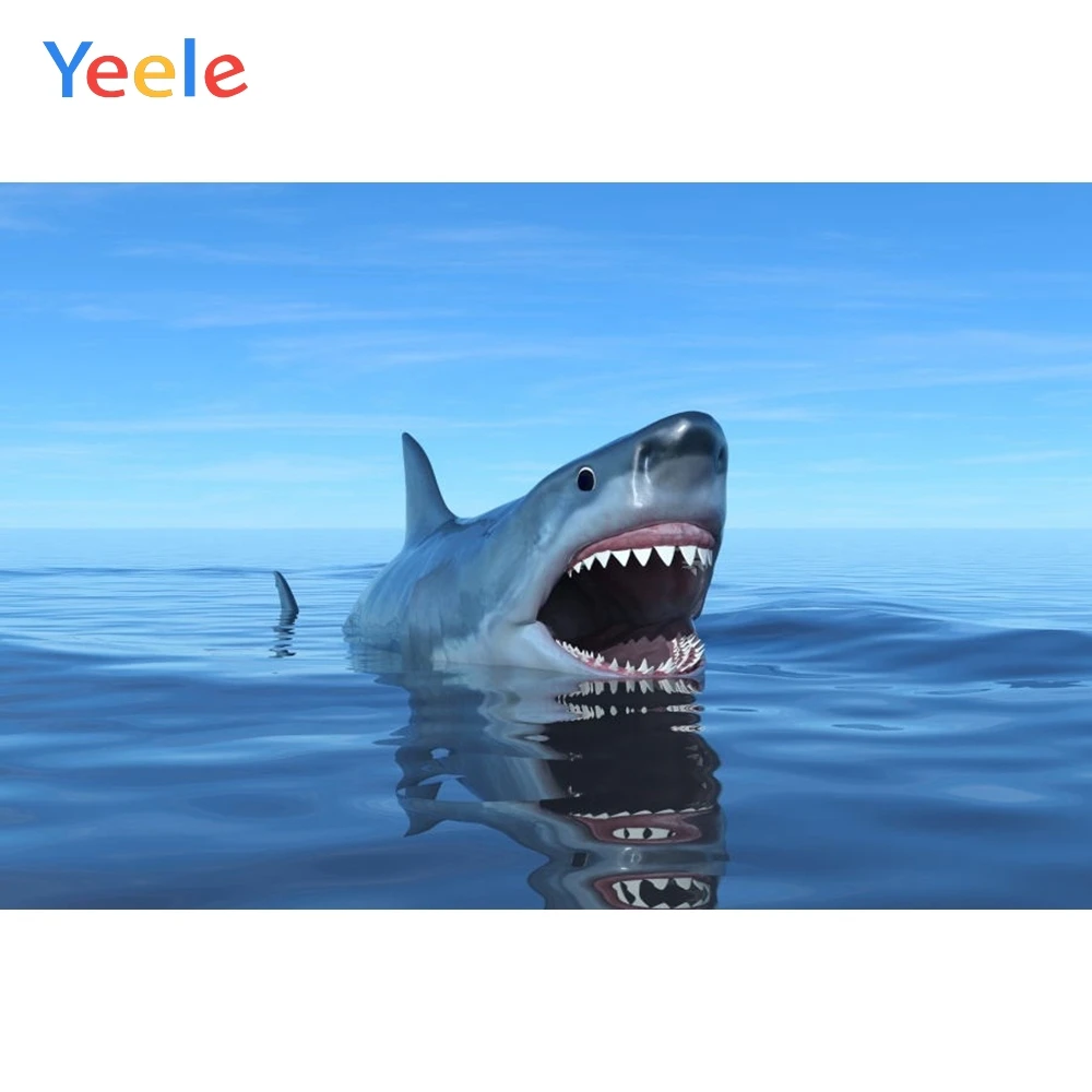 Виниловый Фотофон Yeele с морской рыбой акулой водой Детские вечерние фоны на день