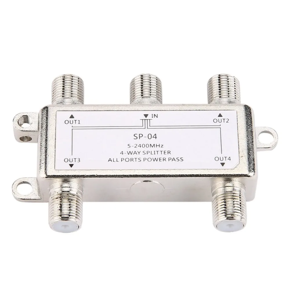 4 Way 4 Channel Satellite/Antenna/Cable TV Splitter Distributor SP-04 5-2400MHz F Type Wholesale In Stock Drop Shipping
4 Way 4 Channel Satellite/Antenna/Cable TV Splitter Distributor SP-04 5-2400MHz F Type Wholesale In Stock Drop Shipping